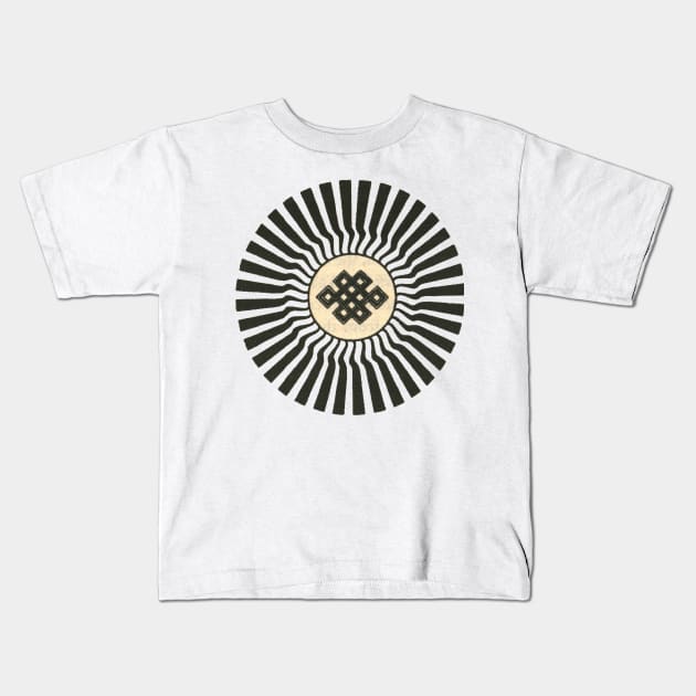 Great Eastern Sun - Tibet Buddhist Design Kids T-Shirt by elevens.design